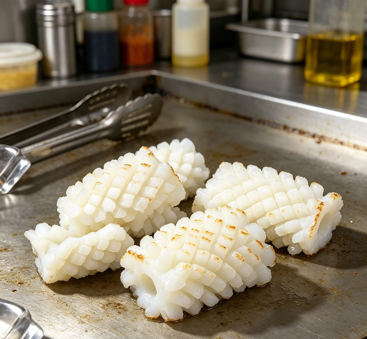 Cross-Cut Squid Rolls